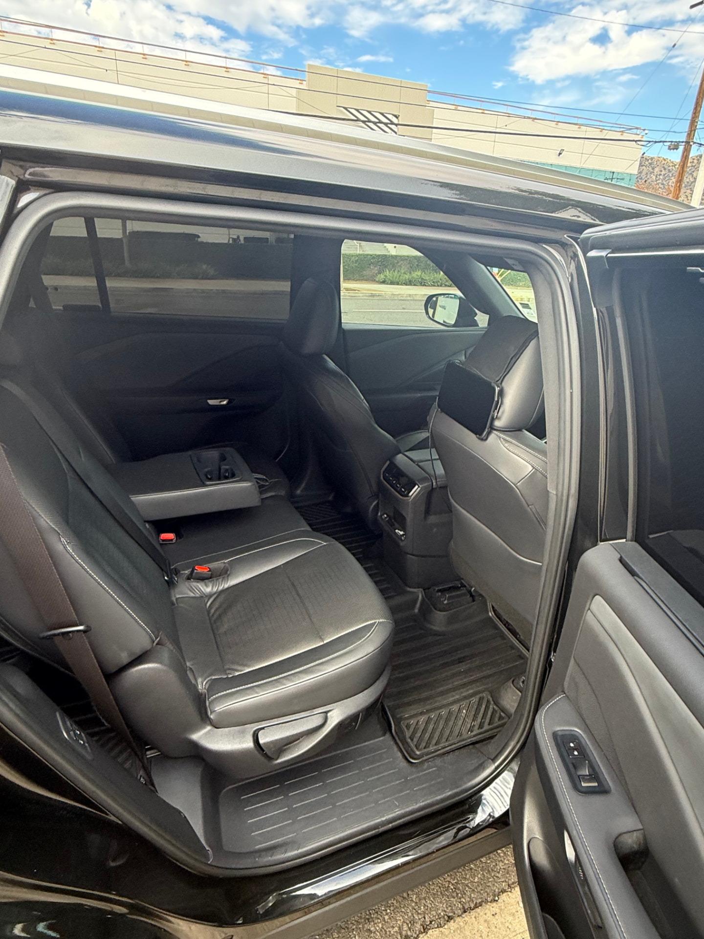 Second-row leather seating inside the Lexus TX crossover