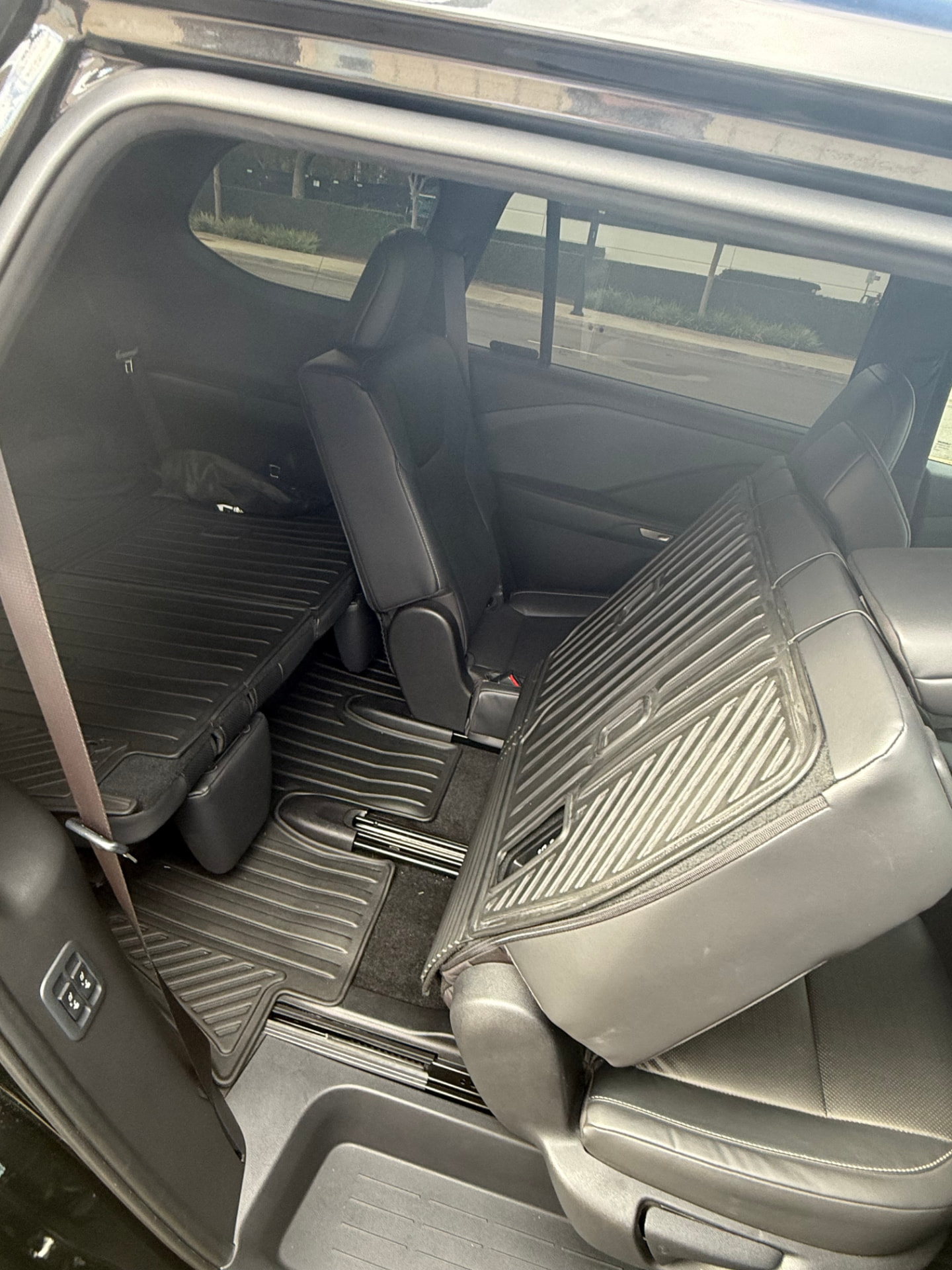 Folded third row and luggage space in the Lexus TX crossover