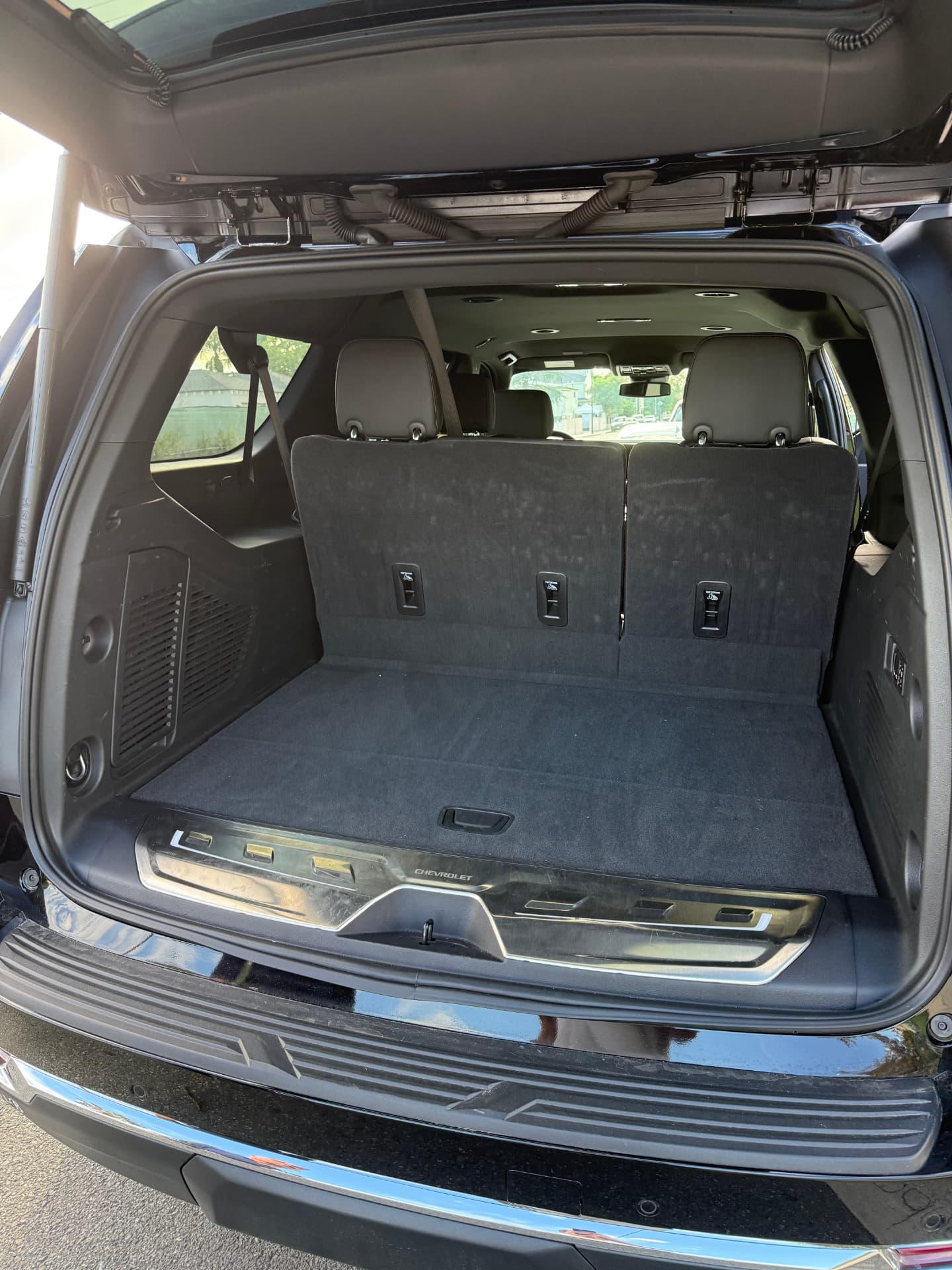 Large luggage compartment of the Suburban VIP SUV